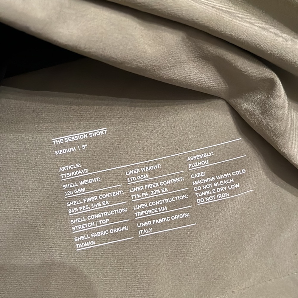 NWOT Ten Thousand Sage Session Short (With Liner) 5" Size Medium - Picture 4 of 4